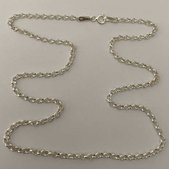 Unisex link chain necklace 2mm 18” 925 silver - Picture 4 of 6